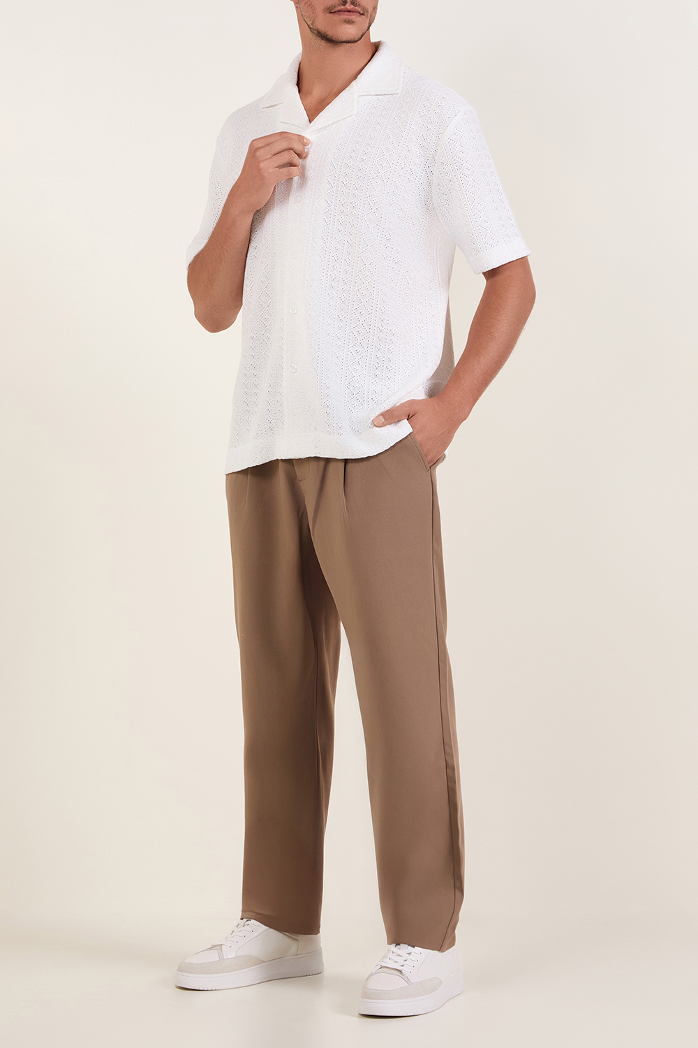 חולצת סריג מכופתרת